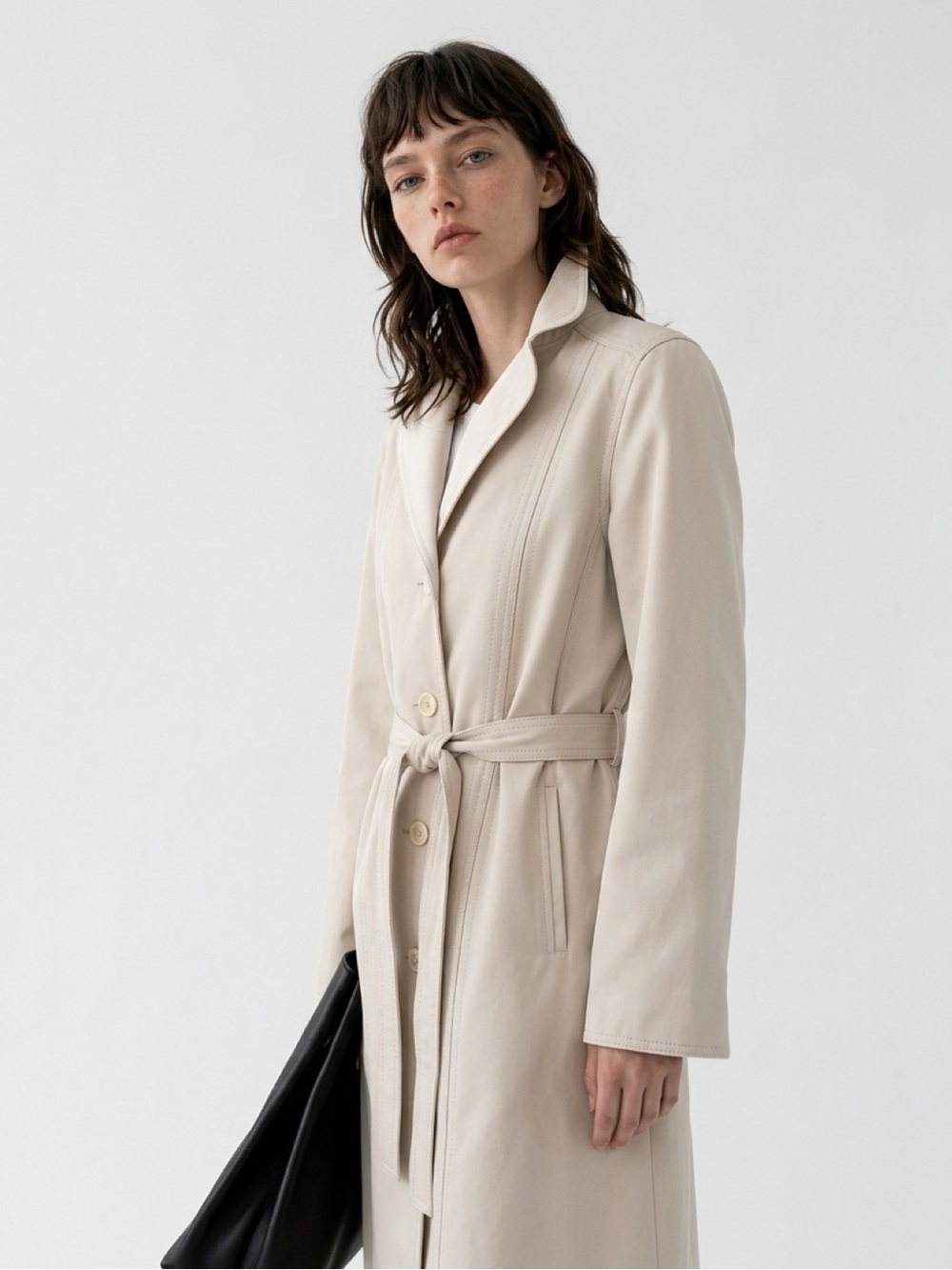 VTG Forecaster of Boston Belted Trench Coat Cream 5/6